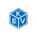 KEV letter logo design on black background. KEV creative initials letter logo concept. KEV letter design