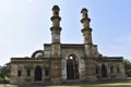 Kevda Masjid, faÃÂ§ade, built in stone and carvings details of architecture, an Islamic monument was built by Sultan Mahmud Begada Royalty Free Stock Photo