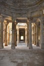 Kevda Masjid, interior, built in stone and carvings details of architecture columns, an Islamic monument was built by Sultan Royalty Free Stock Photo