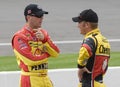 Kevin Harvick talks with Clint Bowyer Royalty Free Stock Photo