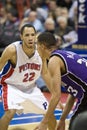 Kevin Martin Guarded By Tayshaun Prince