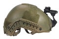 Kevlar helmet with night vision mount