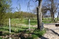 KEWADIN, MICHIGAN, UNITED STATES - MAY 16, 2018: Abandoned property of a summer camp with closed driveway and No Royalty Free Stock Photo