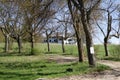 KEWADIN, MICHIGAN, UNITED STATES - MAY 16, 2018: Abandoned property of a summer camp at Maplehurst Lake in North Royalty Free Stock Photo