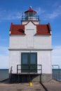 Kewaunee Pierhead Lighthouse Along Lake Michigan