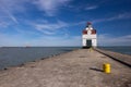 Kewaunee Pierhead Lighthouse Along Lake Michigan