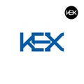 KEX Logo Letter Monogram Design Royalty Free Stock Photo