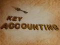 key accounting commerce keywords displayed on paper page abstract background Royalty Free Stock Photo