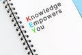 KEY acronym - Knowledge empowers you