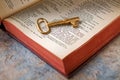 Key on bible Royalty Free Stock Photo