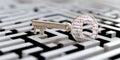 Generative AI Key With Binary Code on Maze Symbolizing Data Security and Problem Solving Used in Cybersecurity and Royalty Free Stock Photo