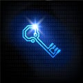 The key and binary code password. Vector background. Royalty Free Stock Photo