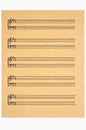 Key of A, Blank Music Sheet on Parchment Paper