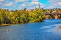 Key Bridge Georgetown University Washington DC Potomac River Royalty Free Stock Photo