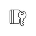 Key Card line icon