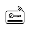 Key card with wireless signal icon Royalty Free Stock Photo