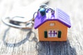 Key chain with colorful house Royalty Free Stock Photo