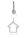 Key with chain shaped as house