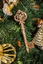 Key - Christmas tree details, Ney Year decorative elements Royalty Free Stock Photo