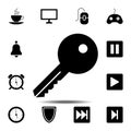 key, clue, clef, spring, signature, fount icon. Simple glyph vector element of web, minimalistic icons set for UI and UX, website