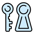 Key control mind icon vector flat Royalty Free Stock Photo