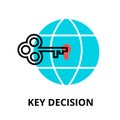 Key decision icon, for graphic and web design