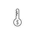 key dollar line icon. Element of bankig icon for mobile concept and web apps. Thin line key dollar icon can be used for web and Royalty Free Stock Photo