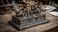 Key Duplicate Machine in a Locksmith Workshop Creating New Keys for Various Locks and Security Systems During the Day Royalty Free Stock Photo