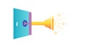Key entering a keyhole, access and security, vector design Generative AI Royalty Free Stock Photo