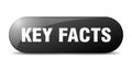 key facts button. sticker. banner. rounded glass sign