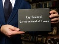 Key Federal Environmental Laws sign on the page Royalty Free Stock Photo