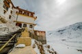 Key gompa tibetan monastery in Himalayas. Spiti valley, Himachal Pradesh, India Royalty Free Stock Photo