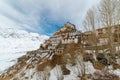 Key gompa tibetan monastery in winters. Spiti valley, Himachal Pradesh, India Royalty Free Stock Photo