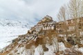 Key gompa tibetan monastery in winters. Spiti valley, Himachal Pradesh, India Royalty Free Stock Photo