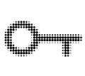 Key Halftone Dotted Icon