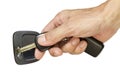 Key in hand is locking the door Royalty Free Stock Photo