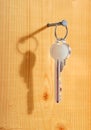 The key is hanging on a nail. Royalty Free Stock Photo