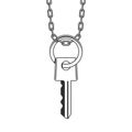 Key hanging on ring vector. Royalty Free Stock Photo