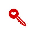 Key heart icon graphic design template vector illustration Royalty Free Stock Photo