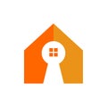 Key Hole Home Shape Symbol Design