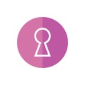 Key hole icon design, keyhole logo template, outline style symbol Royalty Free Stock Photo