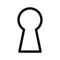 Key hole icon line isolated on white background. Black flat thin icon on modern outline style. Linear symbol and editable stroke. Royalty Free Stock Photo