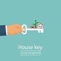 Key home in hand man