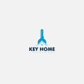 Key and Home Location Modern Logo Designs simple