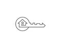 Key Home Real Estate Logo Icon Designs