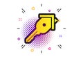 Key from the house sign icon. Unlock tool. Vector