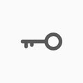 Key icon, lock, padlock, important, main Royalty Free Stock Photo