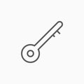Key icon, lock, padlock, important, main Royalty Free Stock Photo