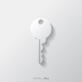 Key icon, door lock symbol. Royalty Free Stock Photo