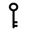 Key Icon flat style isolated on white background for web site Royalty Free Stock Photo